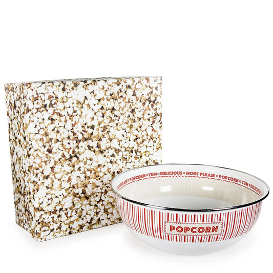 ST103 - Showtime Popcorn Bowl Gift - Golden Rabbit Enamelware