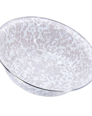 TP03 - Taupe Swirl Serving Bowl - Golden Rabbit Enamelware