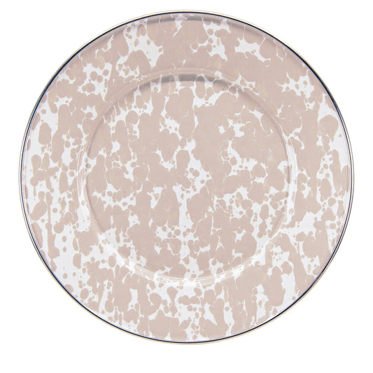 TP11S4 - Taupe Swirl Sandwich Plates - Set of 4 - Golden Rabbit Enamelware