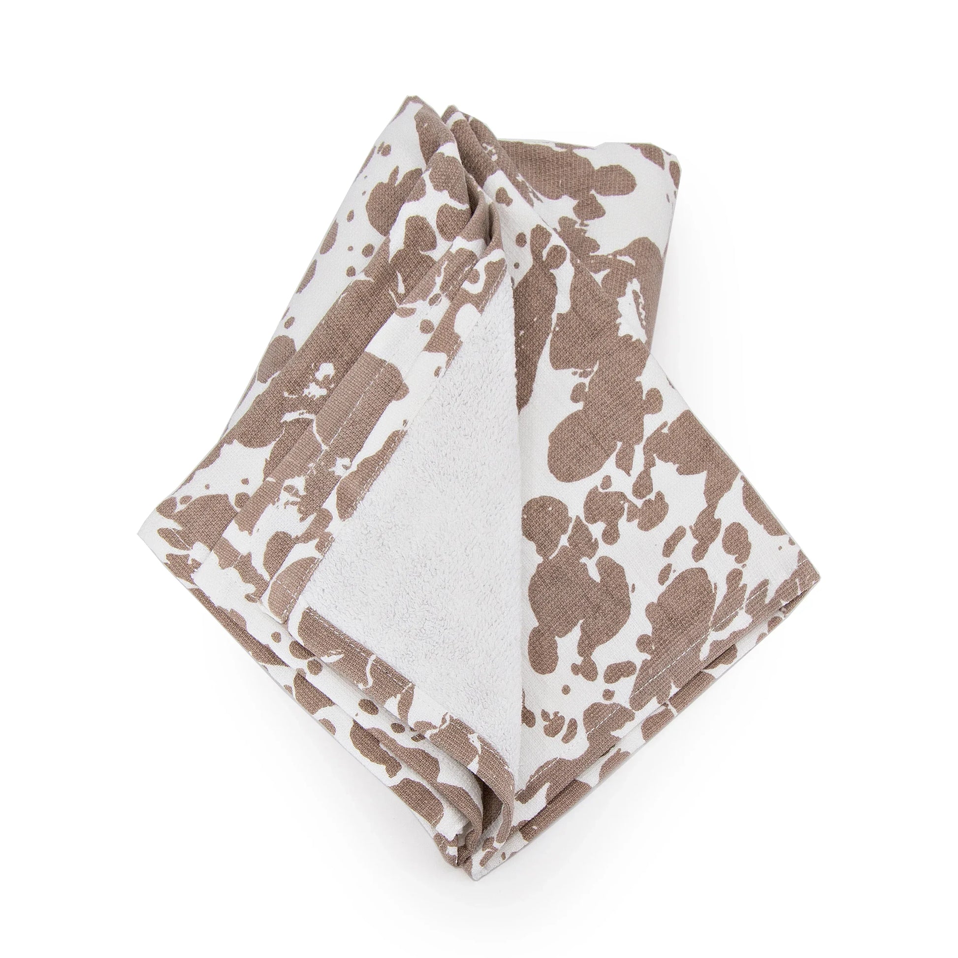 TP52 - Taupe Swirl Kiychen Towel Set - of 2 - Golden Rabbit Enamelware