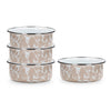 Taupe Swirl 14oz Soup Bowls - Set of 4