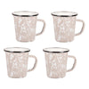 Taupe Swirl 16 oz Latte Mugs - Set of 4
