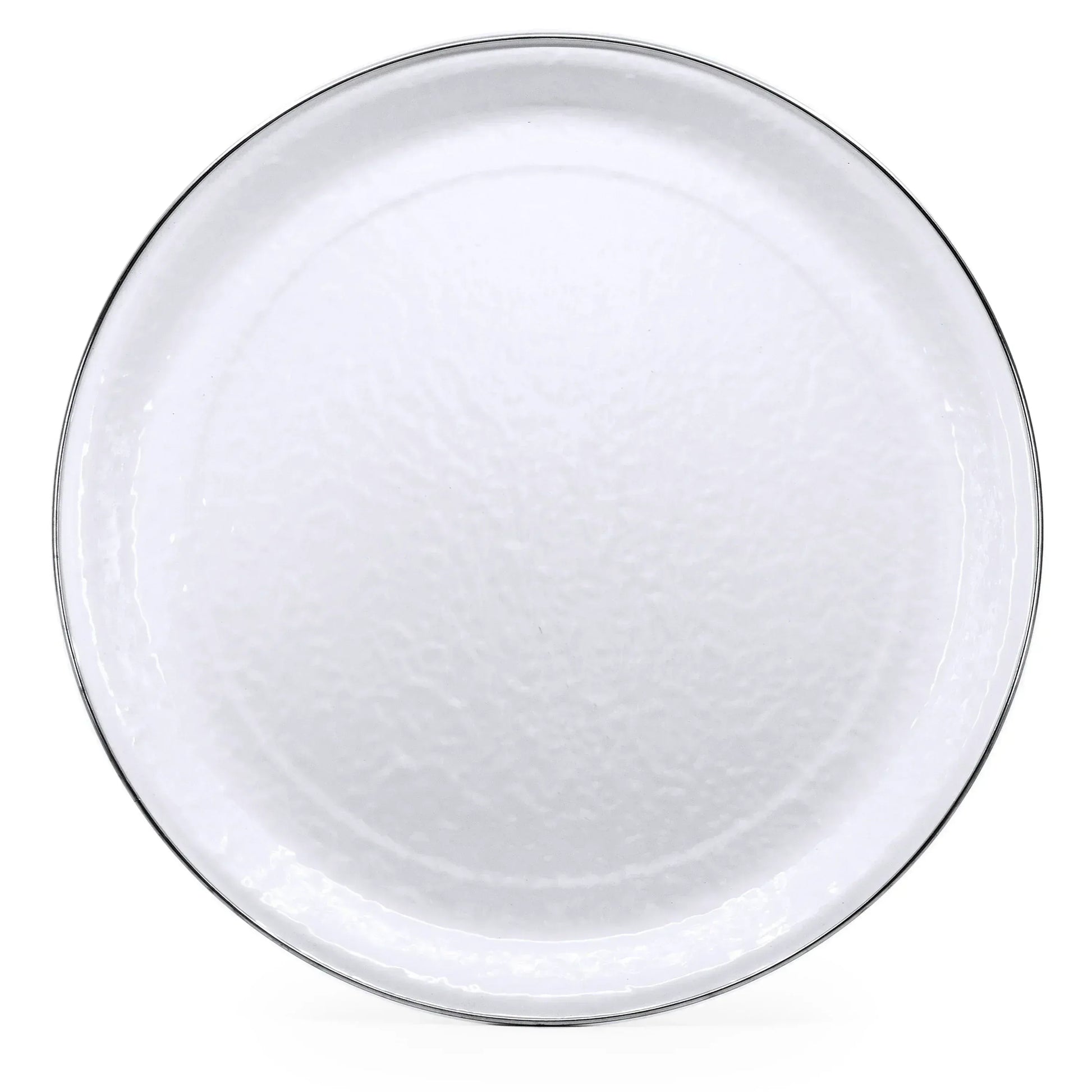 WW70 - Solid White Tray with Steel Table Base - Golden Rabbit Enamelware