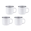 Solid White 12 oz Mugs - Set of 4