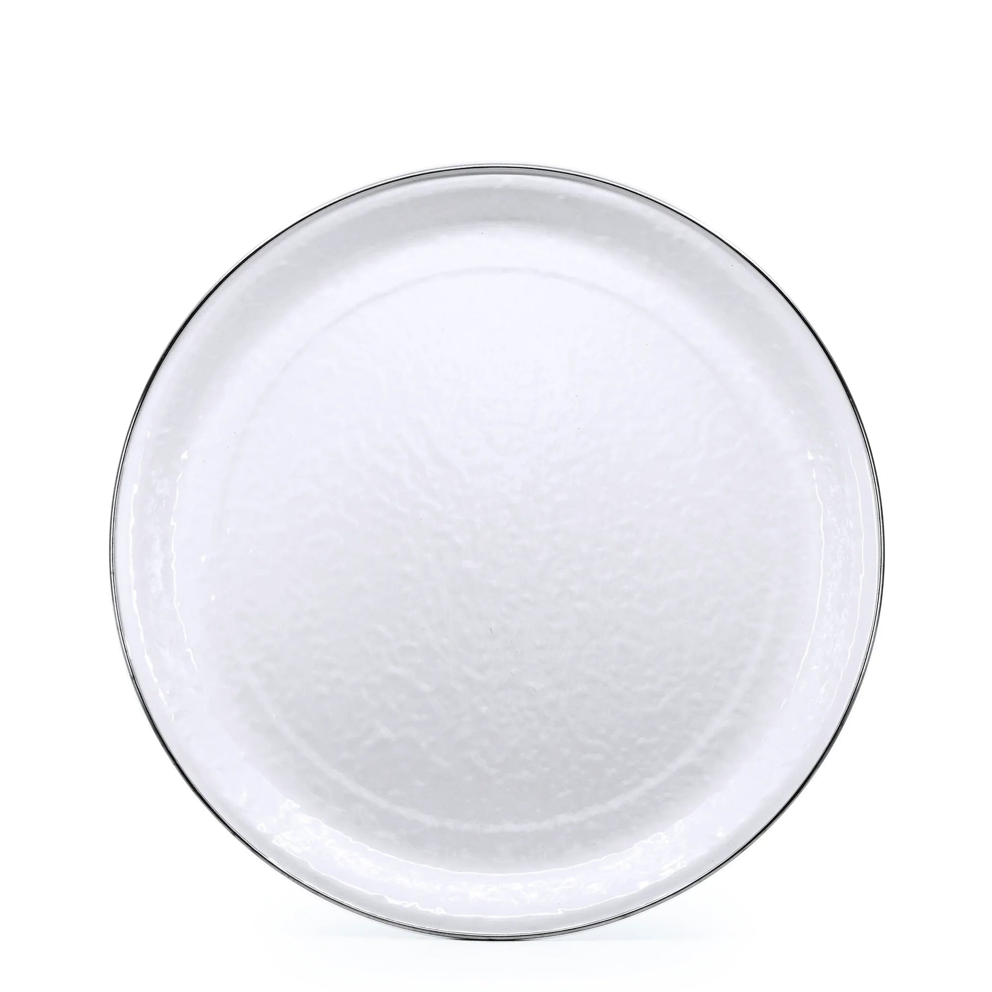 WW21 - White Solid Medium Tray - Golden Rabbit Enamelware