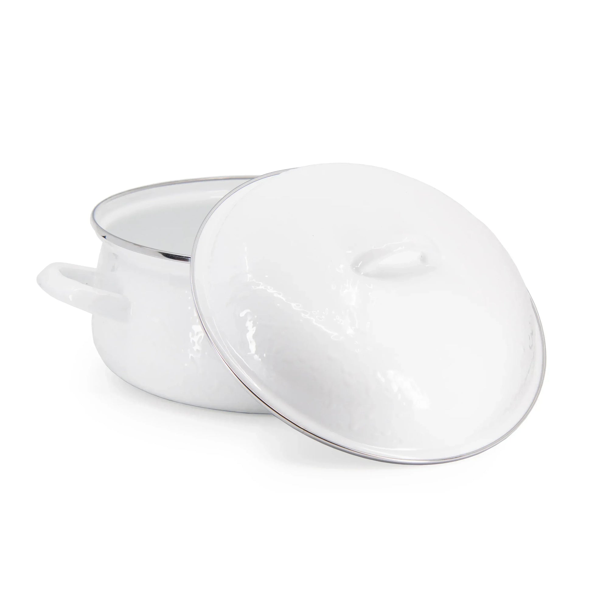 WW31 - Solid Dutch Oven, White - Golden Rabbit Enamelware