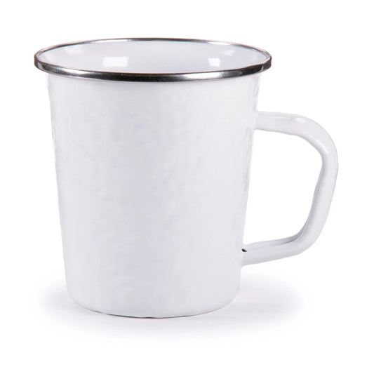 WW66S4 - White 16 oz Latte Mugs - Set of 4 - Golden Rabbit Enamelware