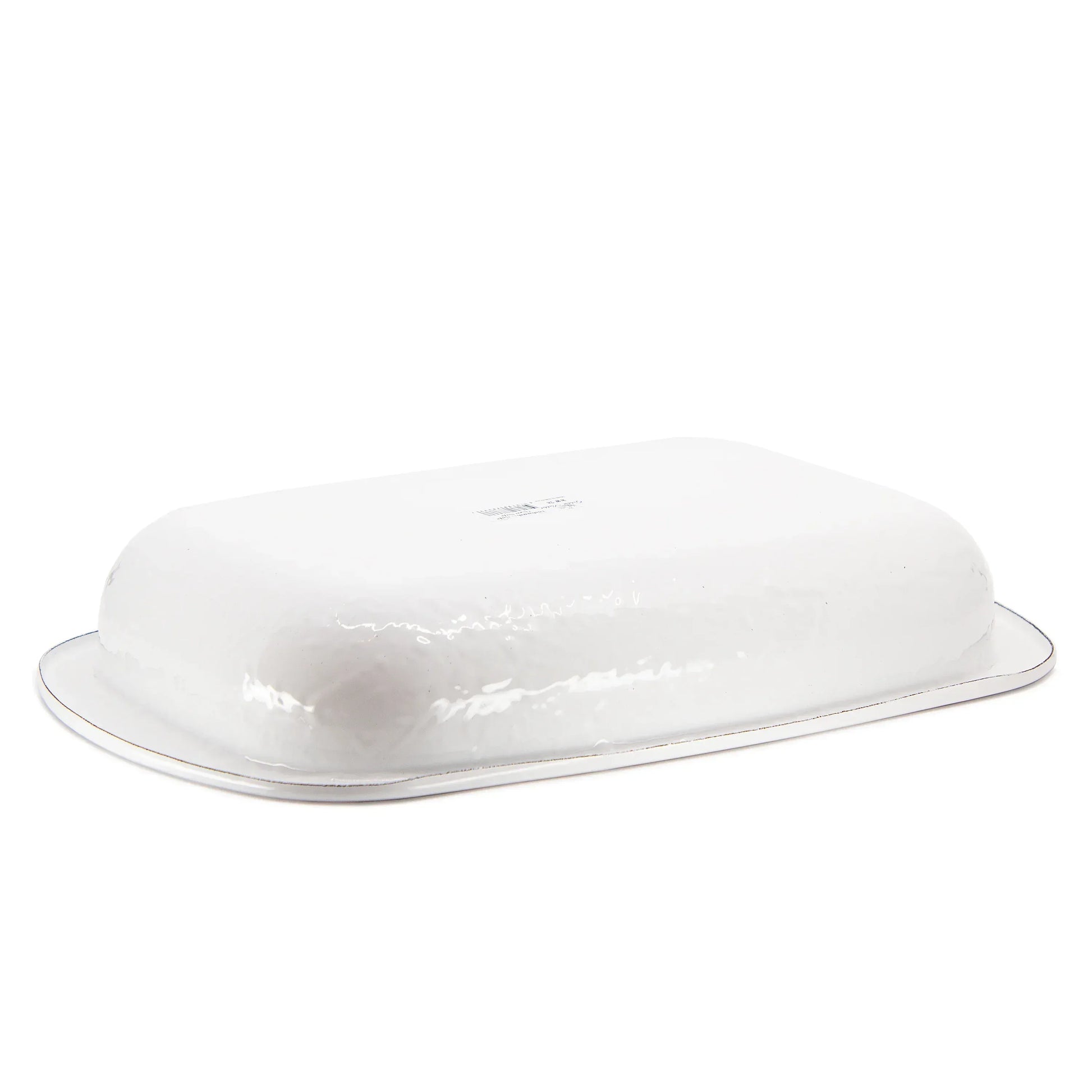 WW78 - White Solid Baking Pan - Golden Rabbit Enamelware