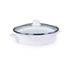 Solid White Large Saute Pan